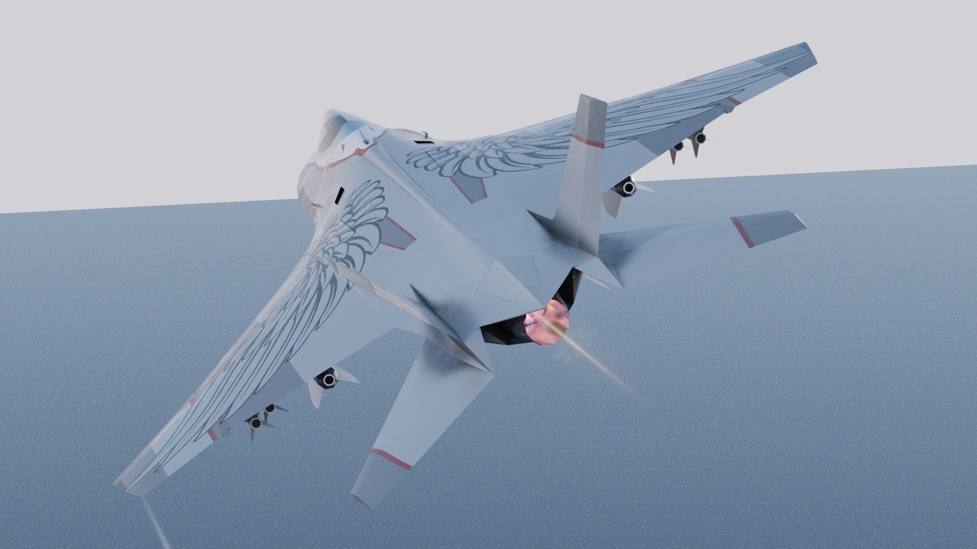 MIG-41 PAK DP concept fighter Low-poly 3D model_14