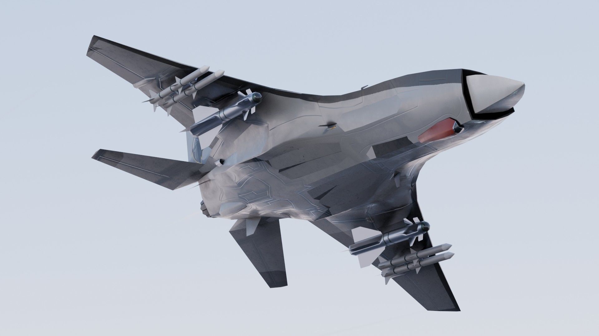 MIG-41 PAK DP concept fighter Low-poly 3D model_11