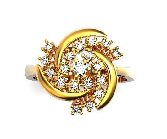 elegant ring with stones 3D print model_28