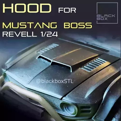 CUSTOM HOOD FOR MUSTANG BOSS 1970 REVELL 1-24TH 3D print model