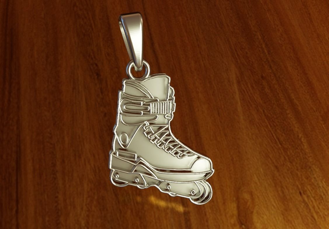 Majestic 12 skates pedant 3D print model_2