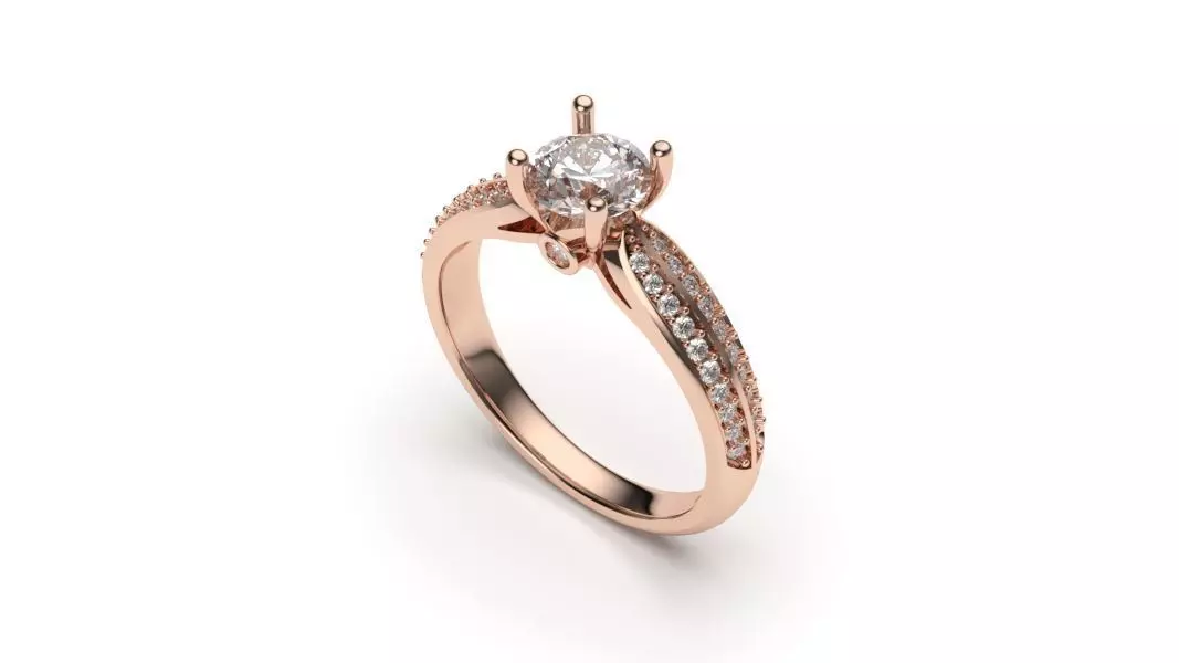 solitaire with ring sizes 8 part S16 3D print model