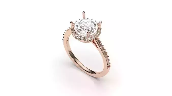 solitaire with ring sizes  8 part S17 3D print model