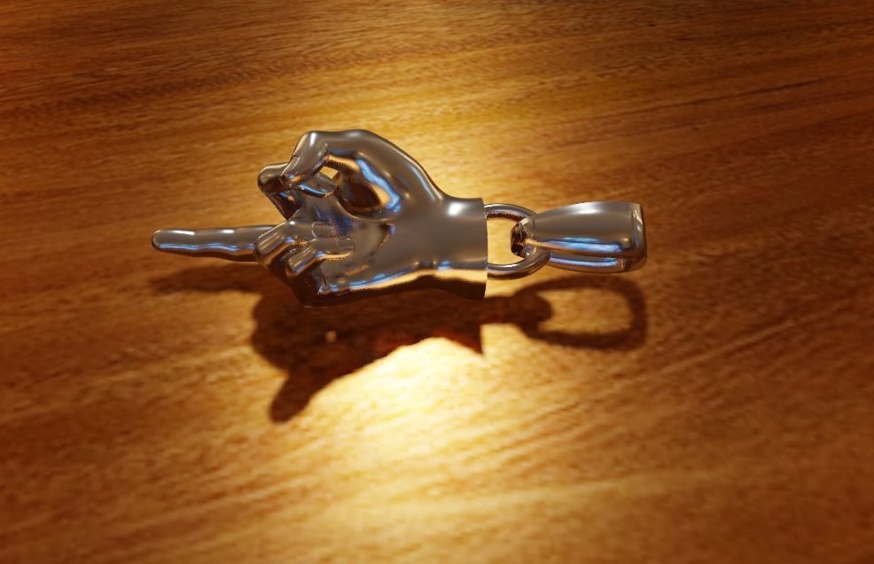 hand pedant 3D print model_3