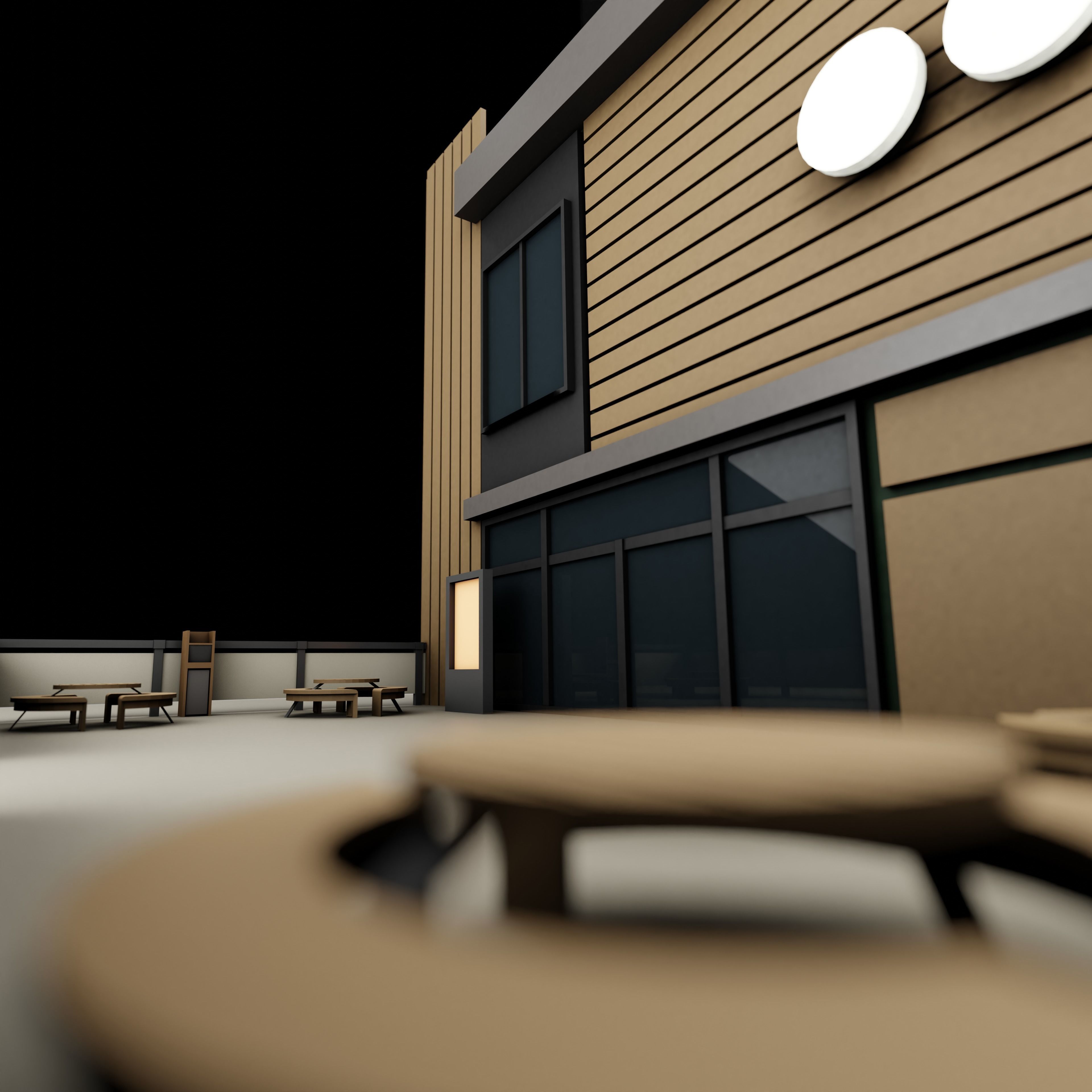 Fast Food Restaurant Low-poly 3D model_2