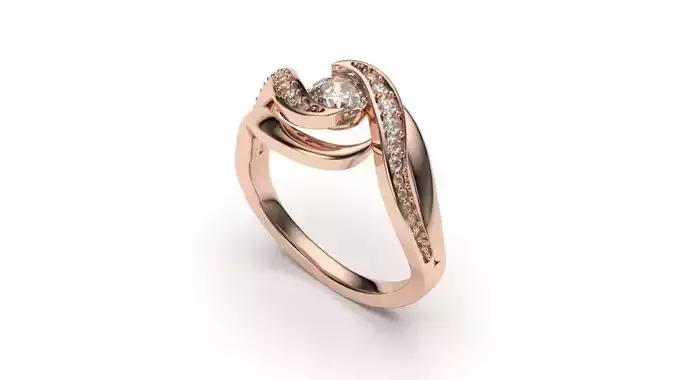 solitaire with ring sizes  8 part S18