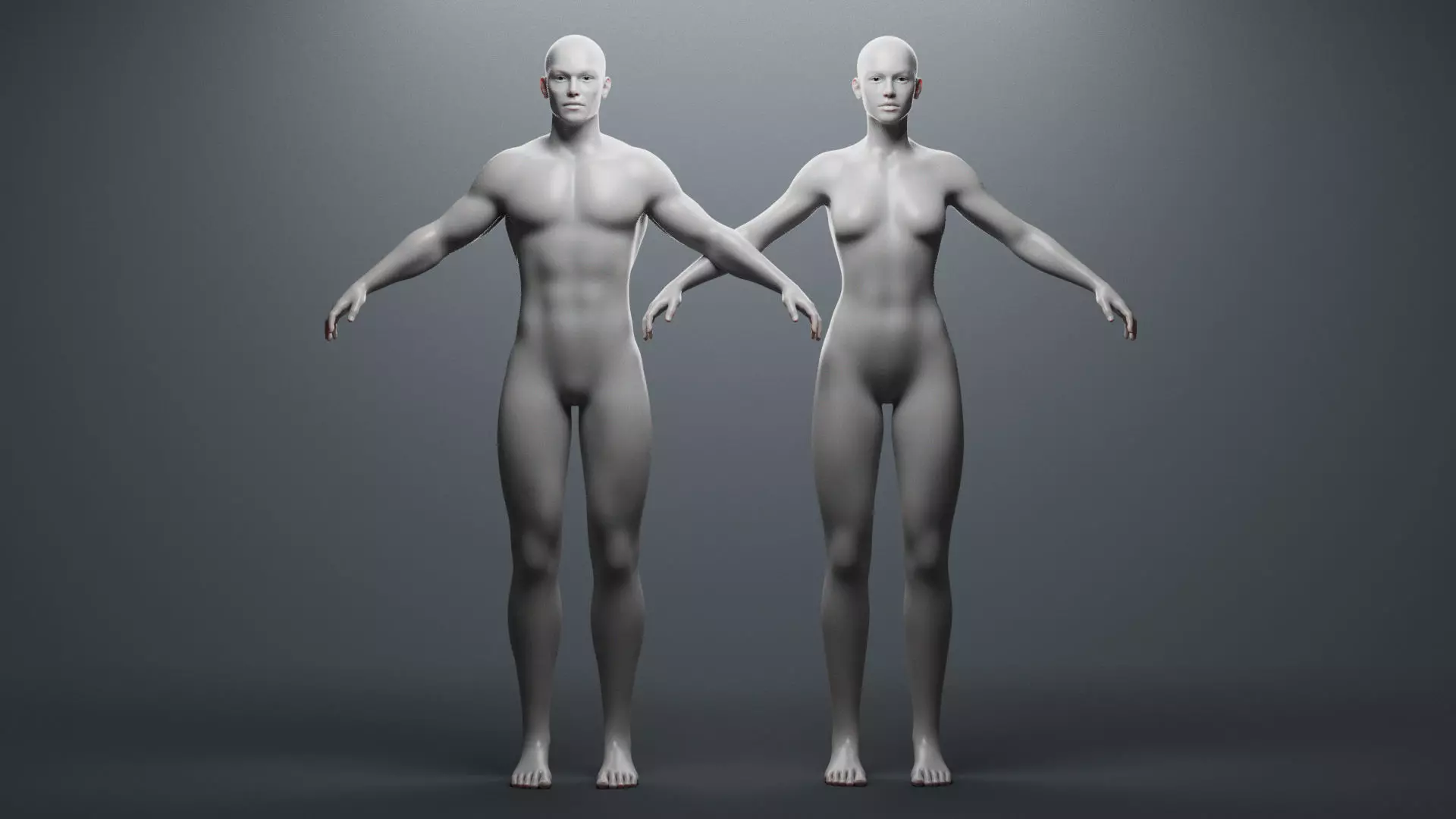 Base Mesh Set Low-poly 3D model_0