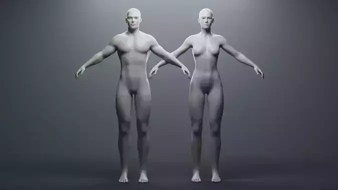 Base Mesh Set Low-poly 3D model
