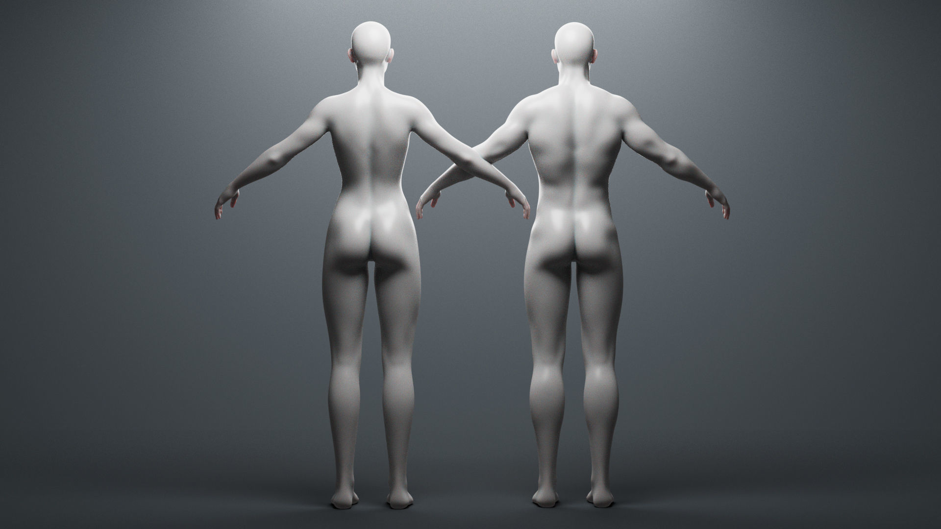 Base Mesh Set Low-poly 3D model_1