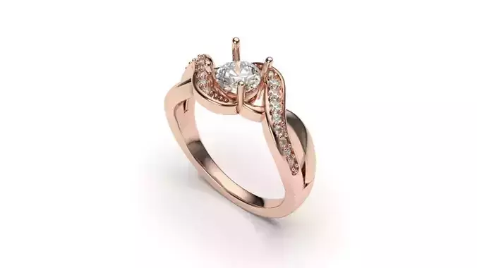 solitaire with ring sizes  8 part S19