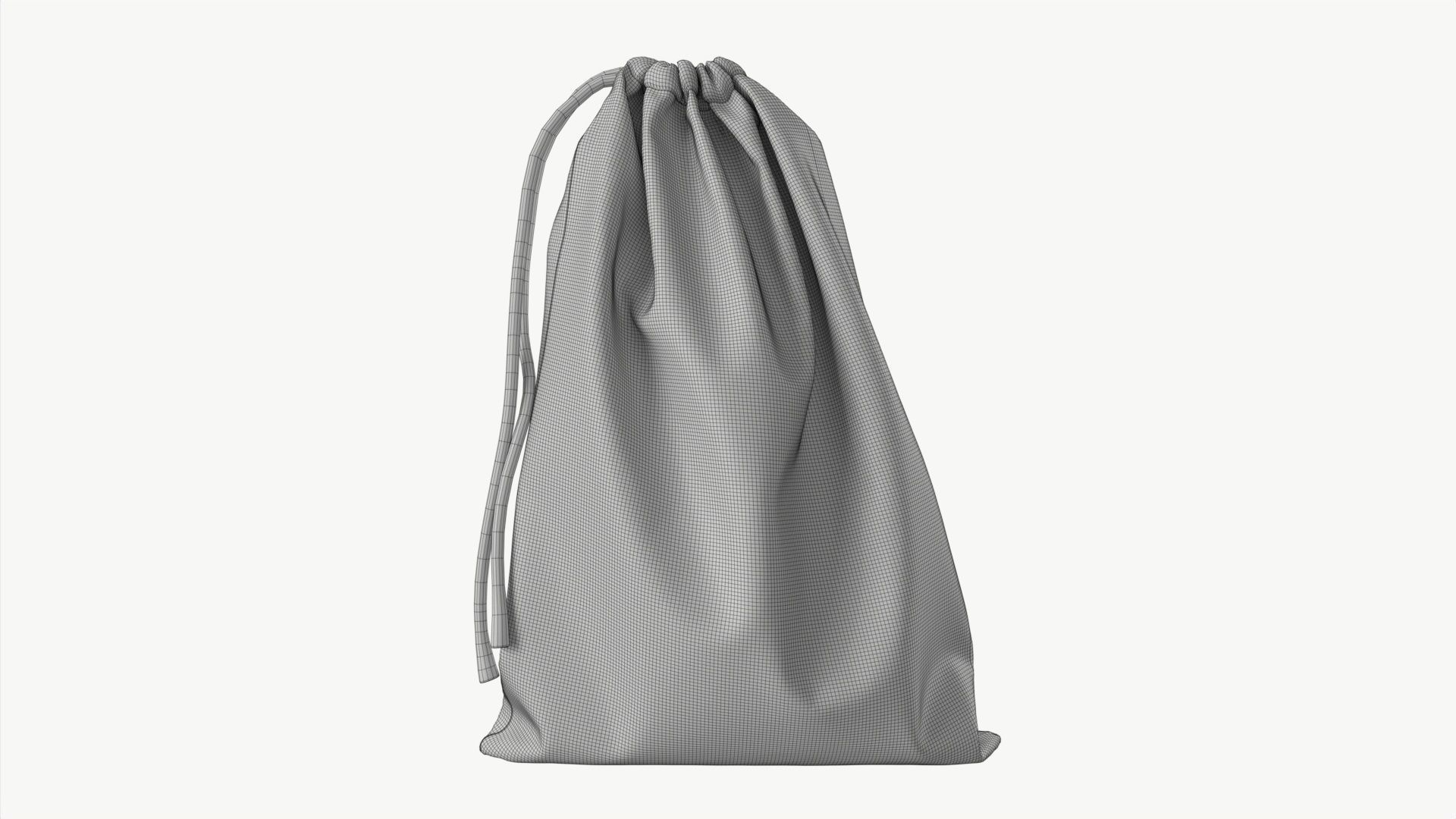Soft bag filled in mockup 3D model_5
