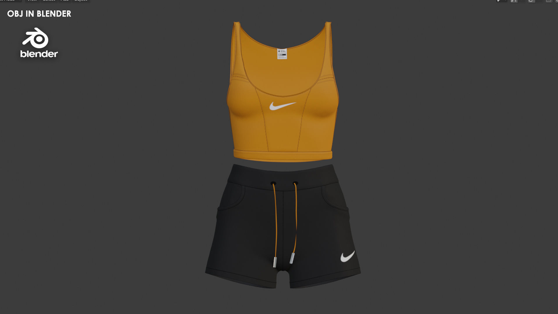 2 Girls Sportwear - Marvelous Designer with Video Process 3D model_7