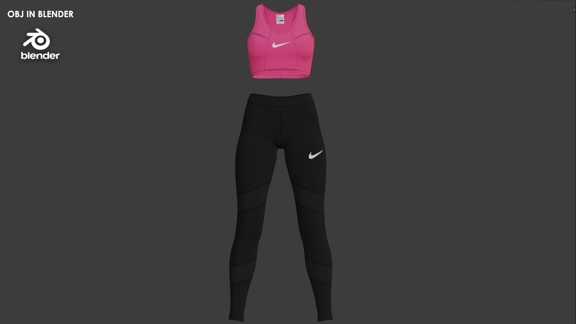 2 Girls Sportwear - Marvelous Designer with Video Process 3D model_8