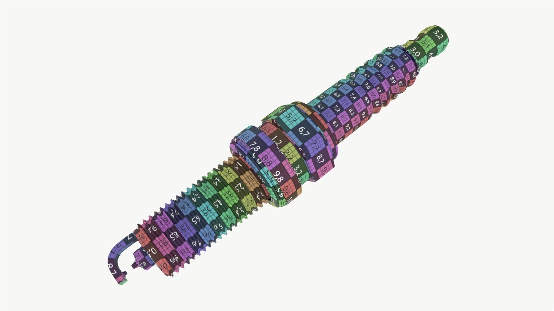 Spark plug 3D model_8