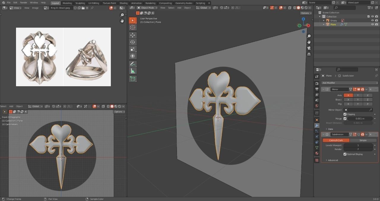 Jewelry Special Design of Saint James of Cross Heart Ring   3D print model_5
