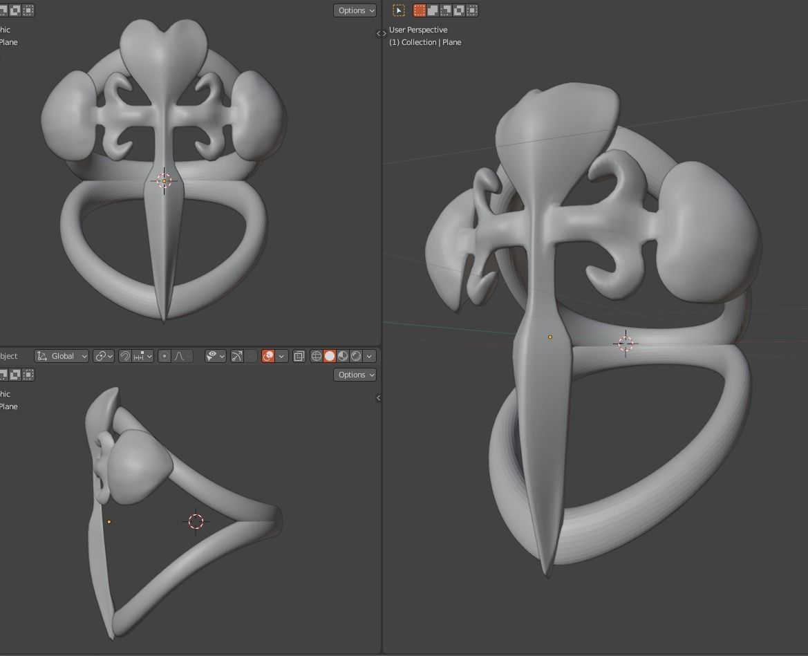Jewelry Special Design of Saint James of Cross Heart Ring   3D print model_6