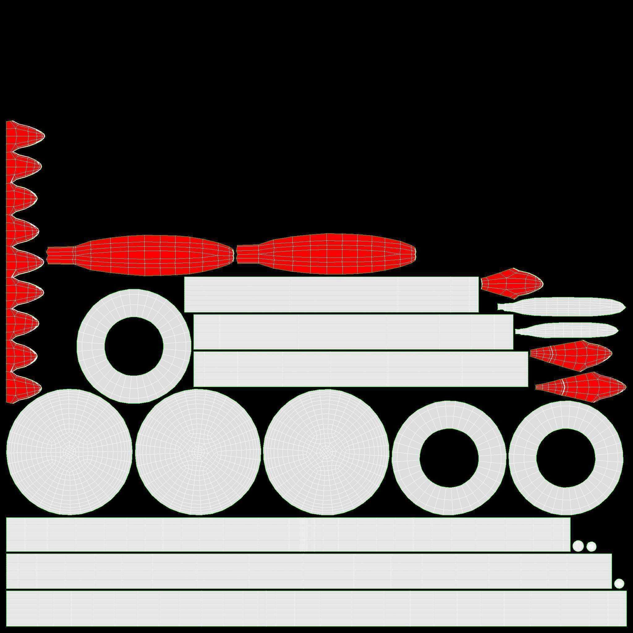 Vase with daisies 3D model_8