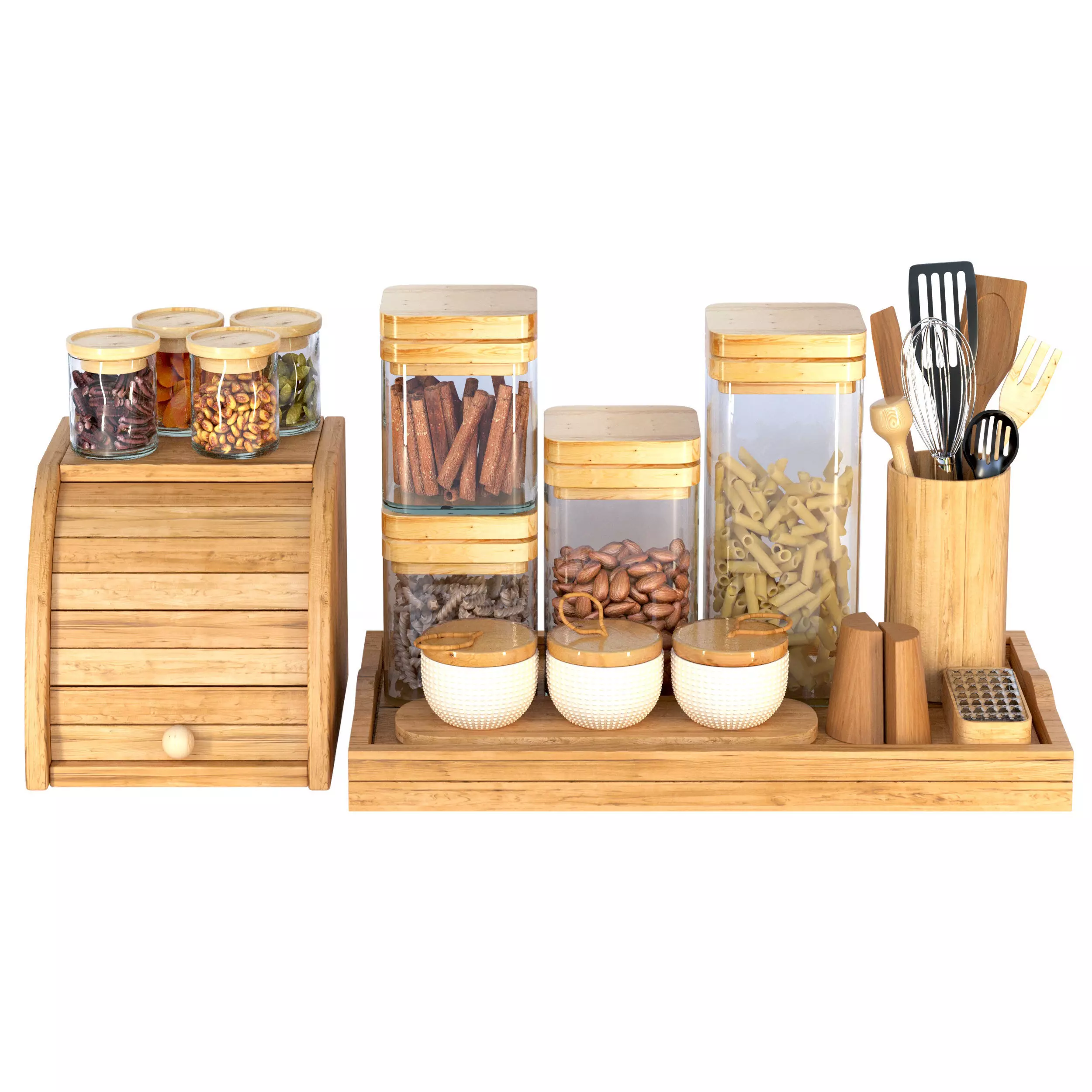 Kitchen utensils in ethnic style 3D model