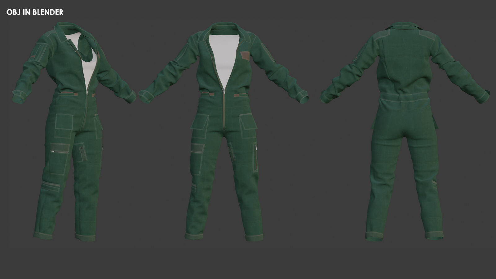 Girls Uniform 1 - Marvelous Designer with Video Process 3D model_6