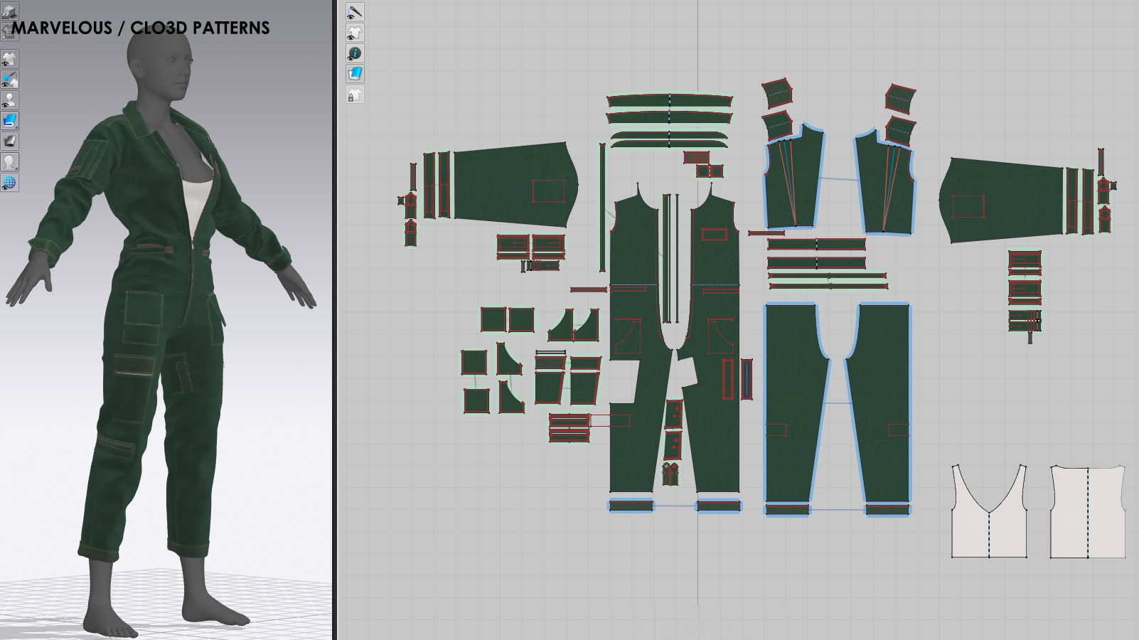 Girls Uniform 1 - Marvelous Designer with Video Process 3D model_5