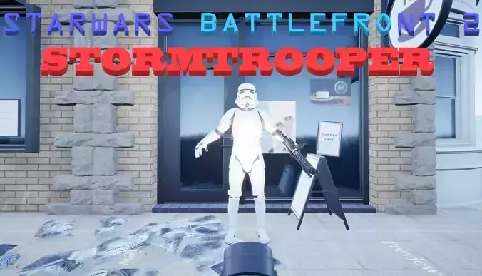 SWBF2 Stormtrooper Model Free low-poly 3D model