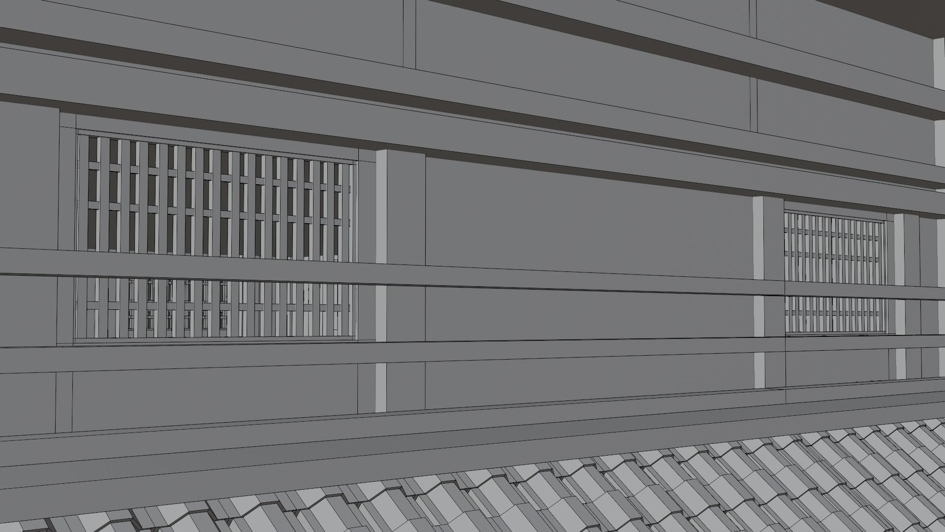 Chinese Two Floors Siheyuan 3D model_18