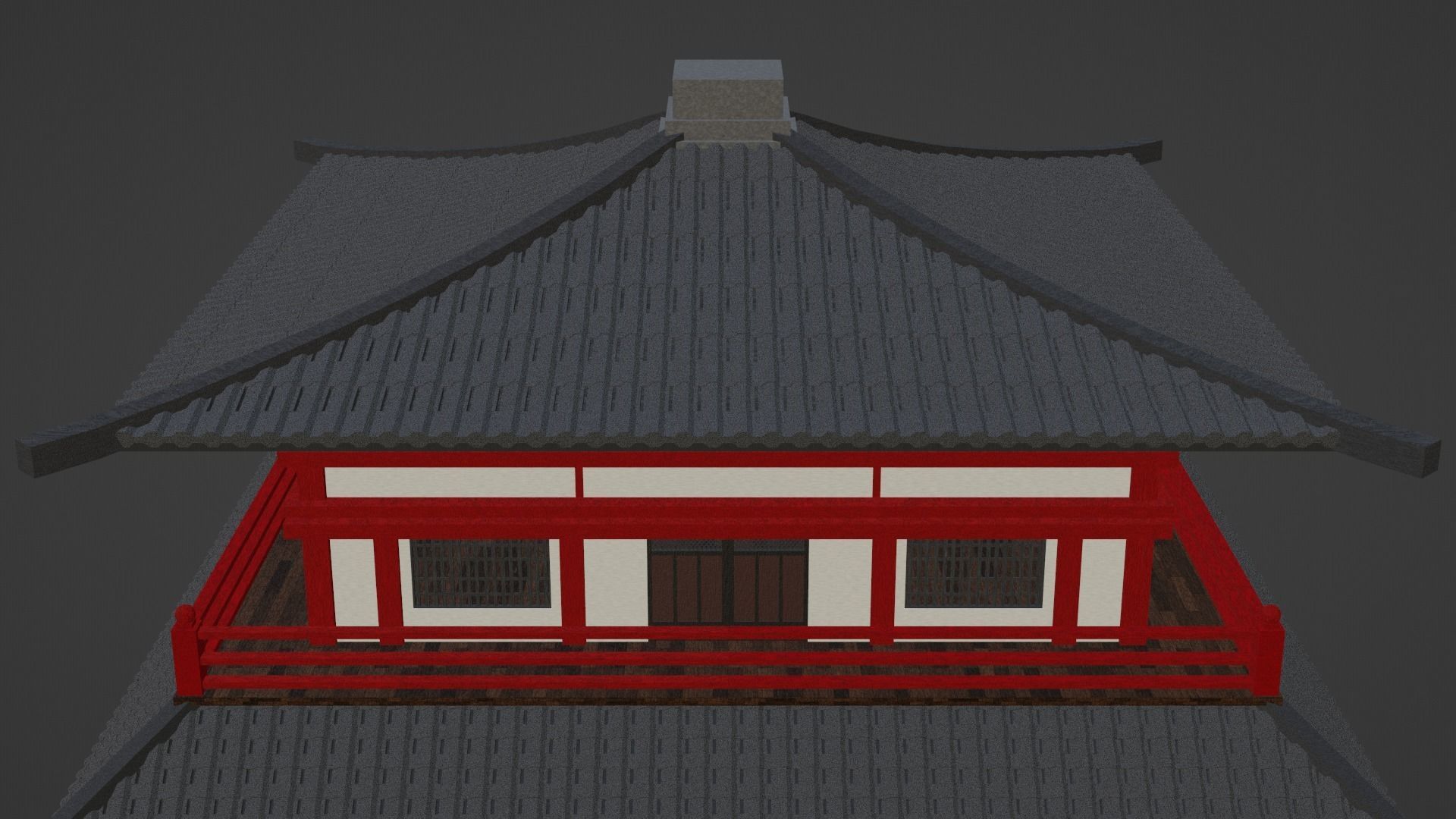 Chinese Two Floors Siheyuan 3D model_7