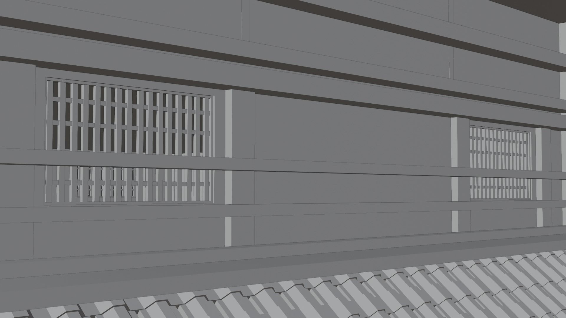 Chinese Two Floors Siheyuan 3D model_17