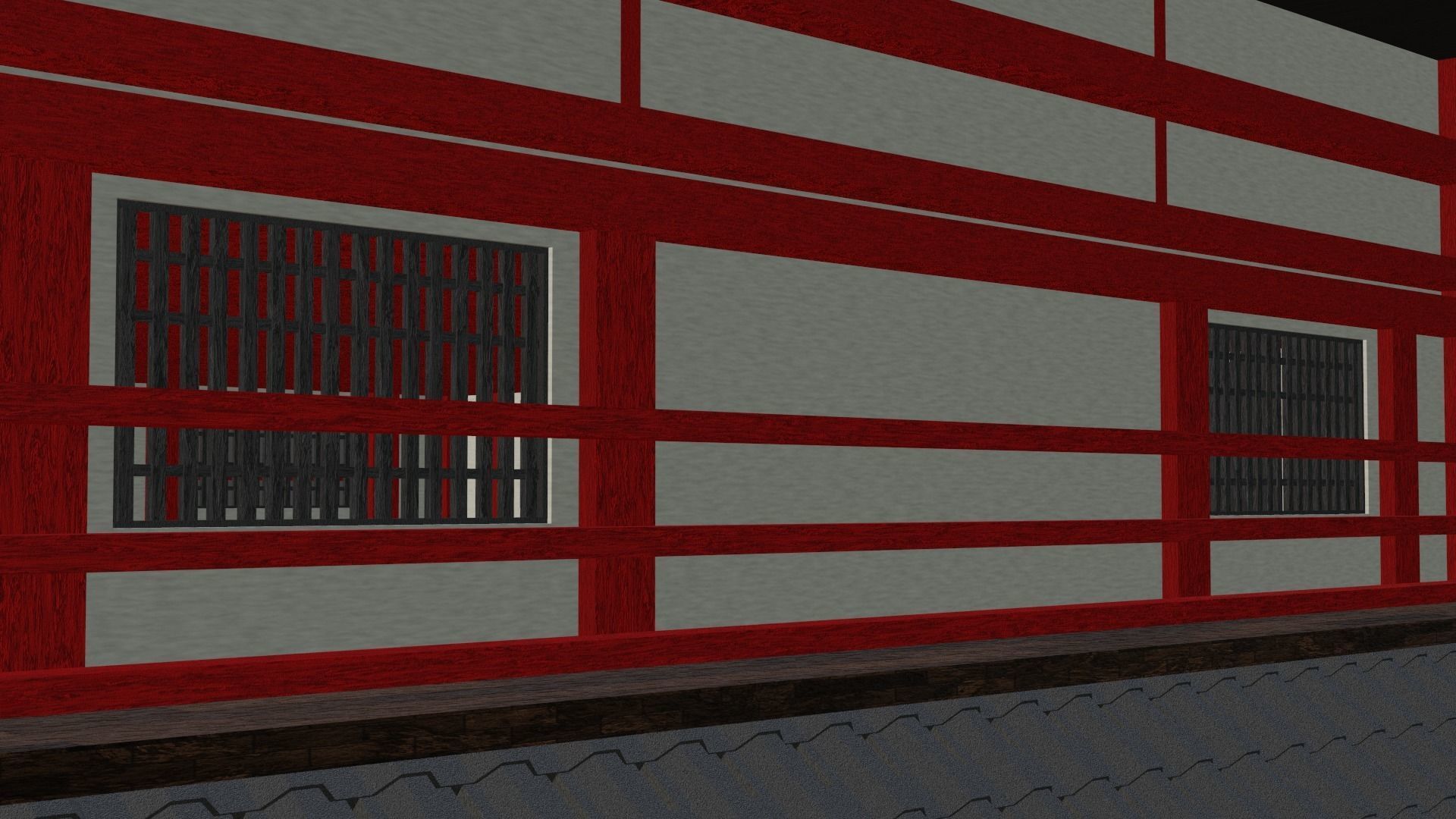 Chinese Two Floors Siheyuan 3D model_16