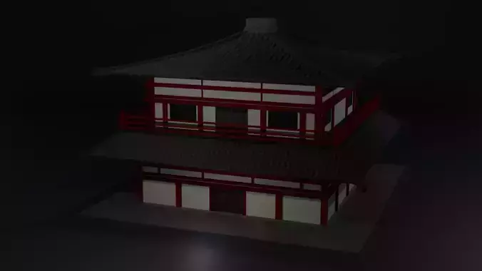 Chinese Two Floors Siheyuan 3D model