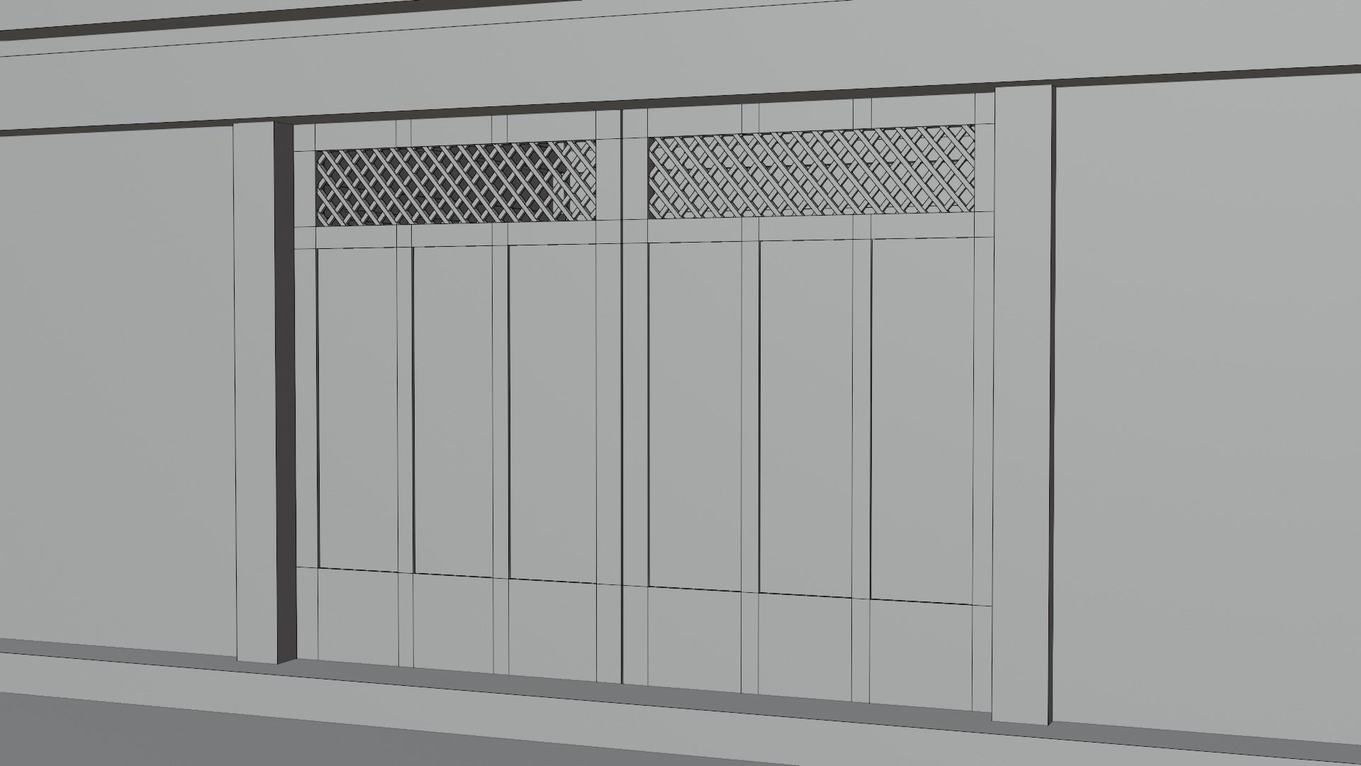 Chinese Two Floors Siheyuan 3D model_21