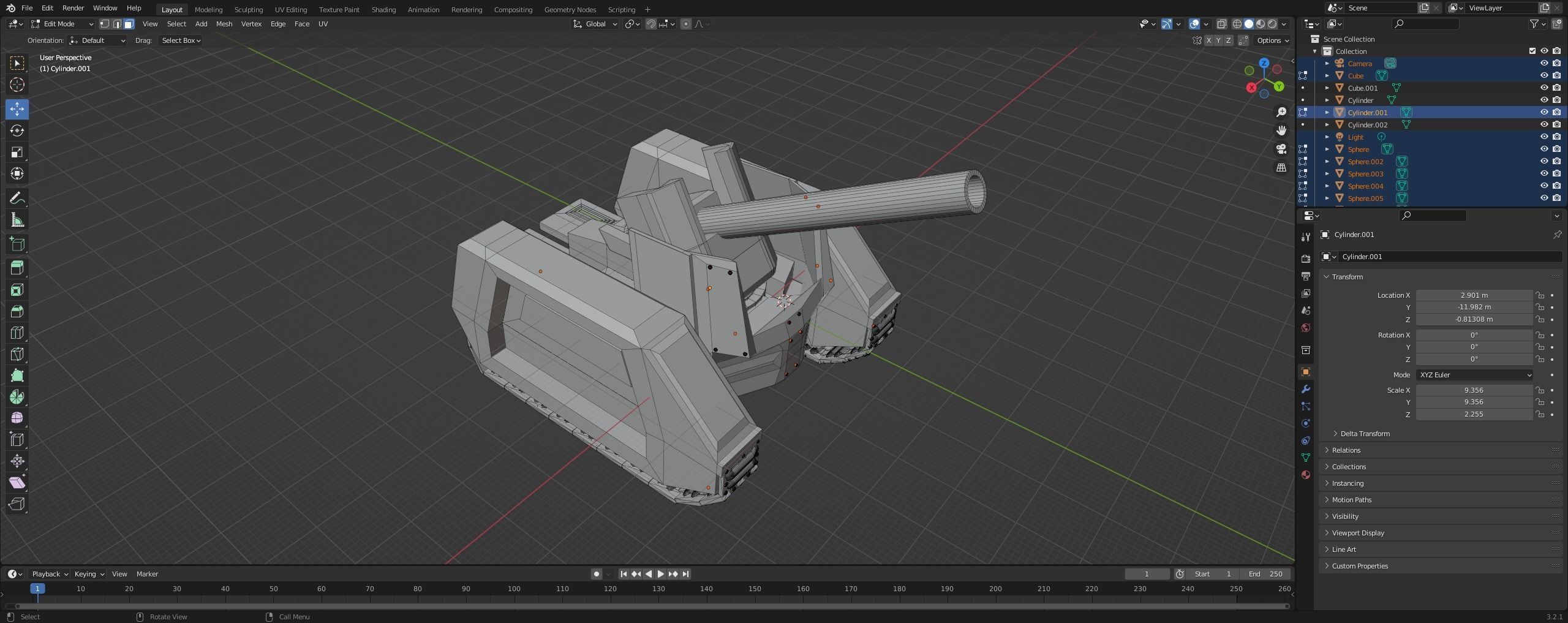 Arty Gun Platform 3D print model_3