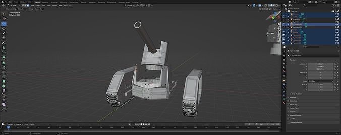 Arty Gun Platform 3D print model