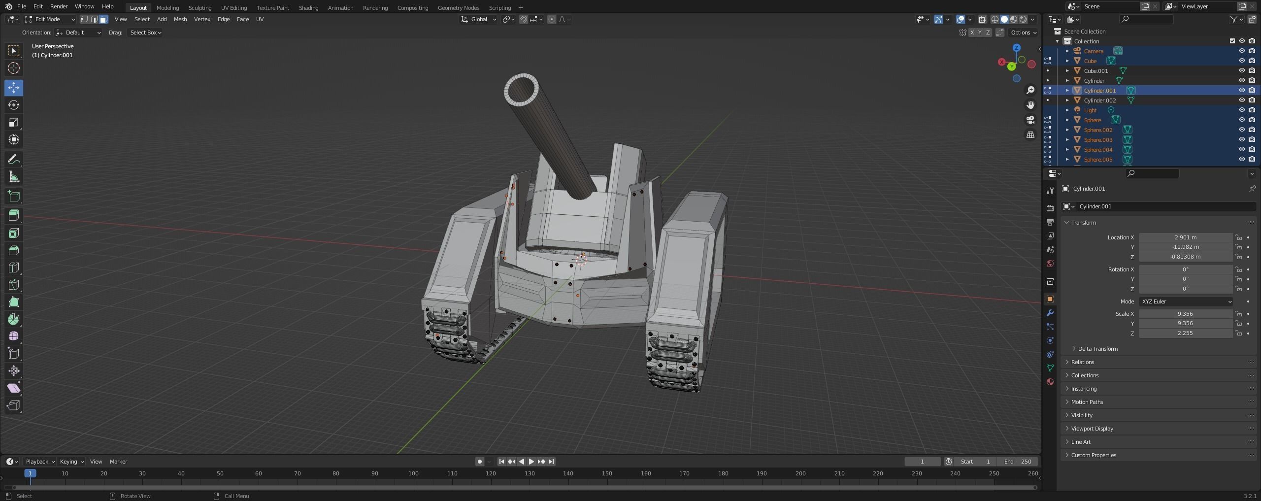 Arty Gun Platform 3D print model_1