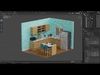 Doll Kitchen Low-poly 3D model_1