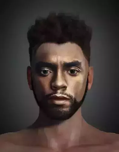 Chadwick Boseman Black Panther 3D Model Low-poly 3D model
