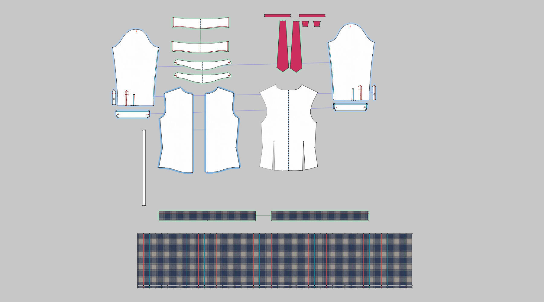 School Uniform - Marvelous Designer 3D model_9