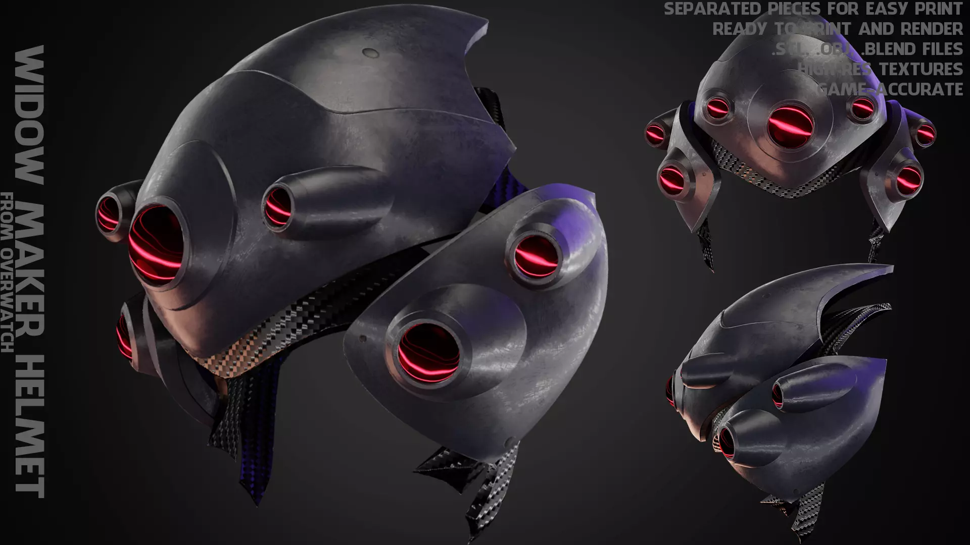 Widowmaker Helmet for Cosplay 3D print model_0