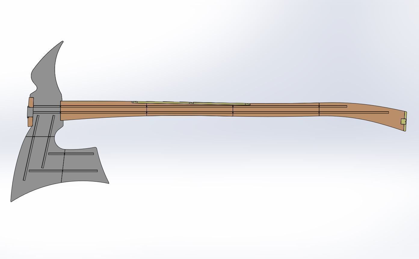 Axe of Fjall from The Witcher Blood Origin TV series 3D print model_34