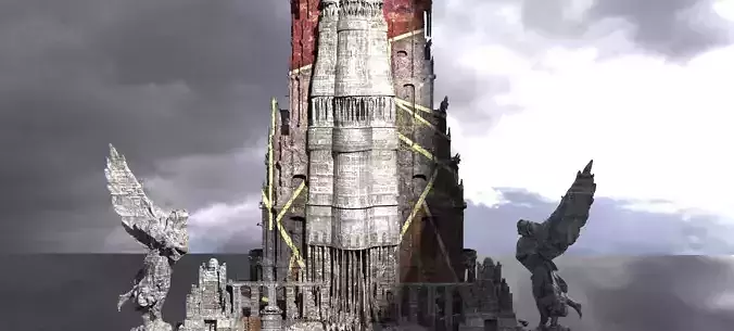 Red Dragon Angel Portal Tower 2 Kit bash