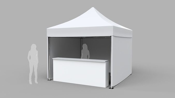 Commercial Tent 3x3 Meters 3D model