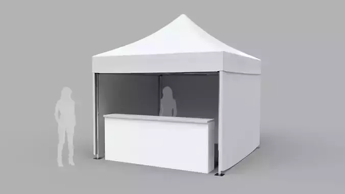 Commercial Tent 3x3 Meters 3D model