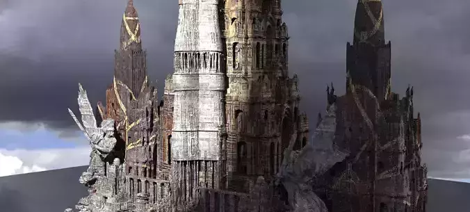 Red Angel Portal Tower Kit bash 3 3D model