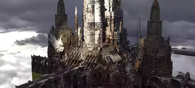 Red Angel Portal Tower Kit bash 4 3D model