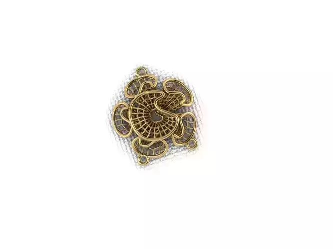 pendant44 brass pendant with ornate design