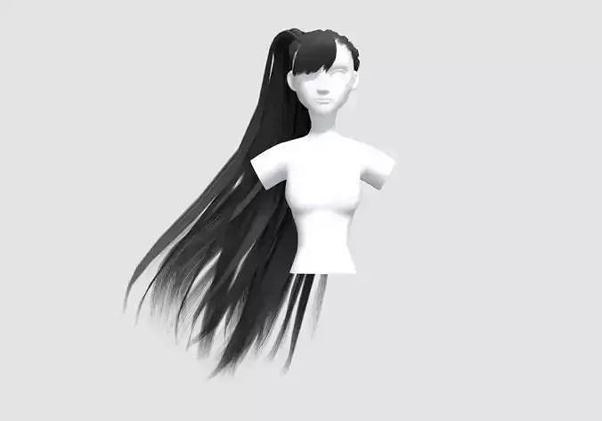 Windy Pigtail Hairstyle 