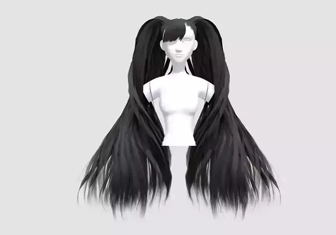 Thick Pigtails Hairstyle 