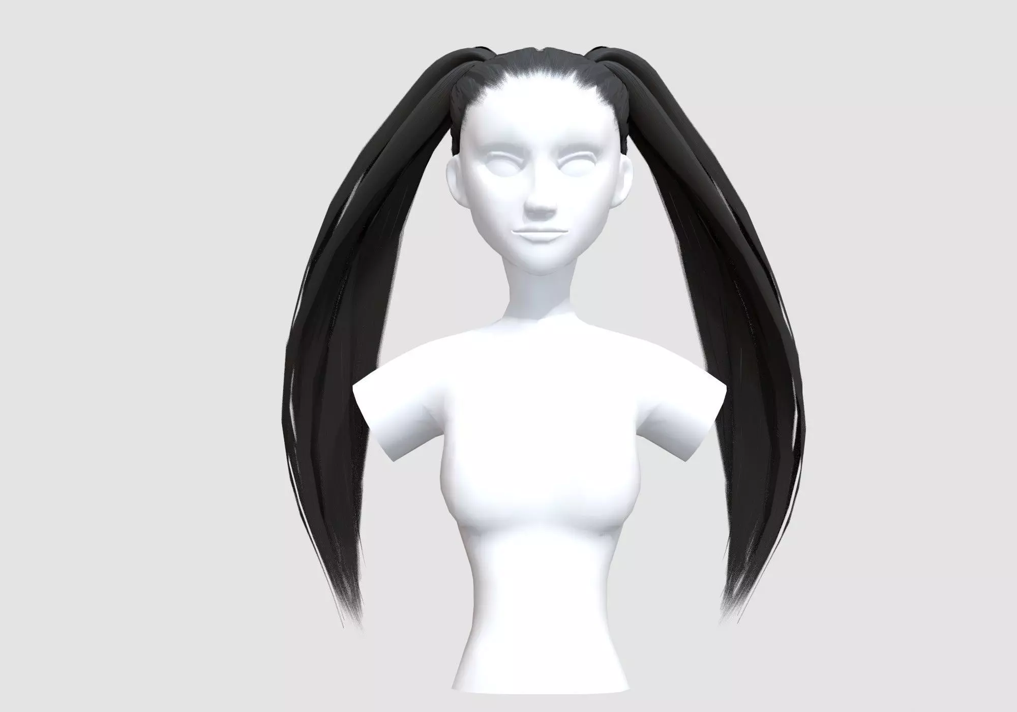 Long Bow Hairstyle 3D model