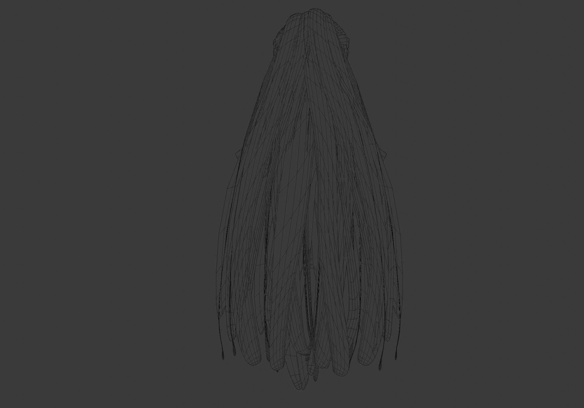 Female Long Hairstyle 3D model_9