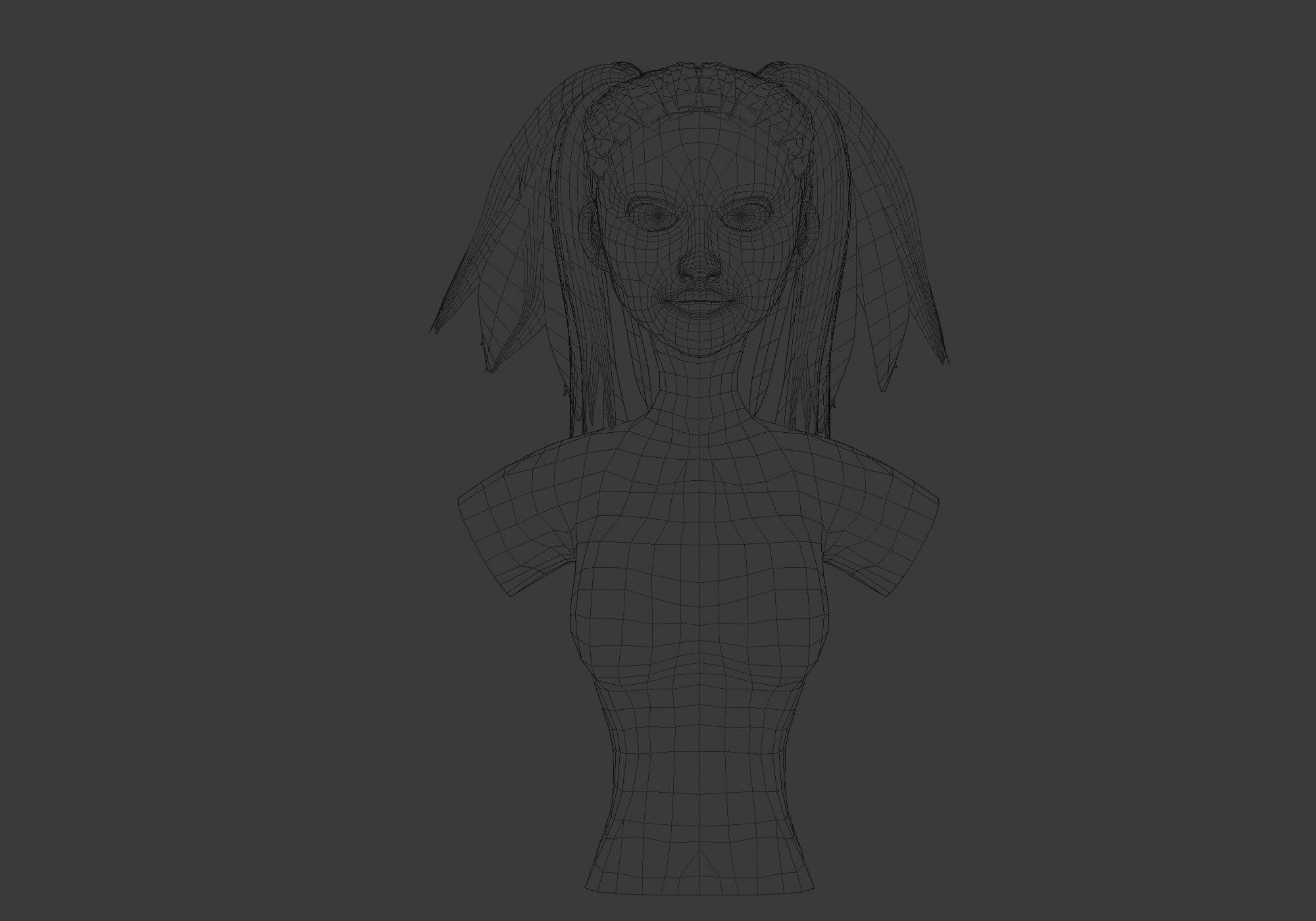 Black Female Hairstyle 3D model_5